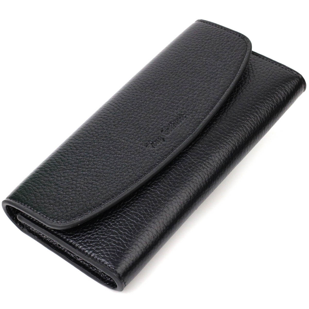 Классический женский кошелек с монетницей на молнии из натуральной кожи Tony Bellucci 21966 Черный Киев - изображение 10