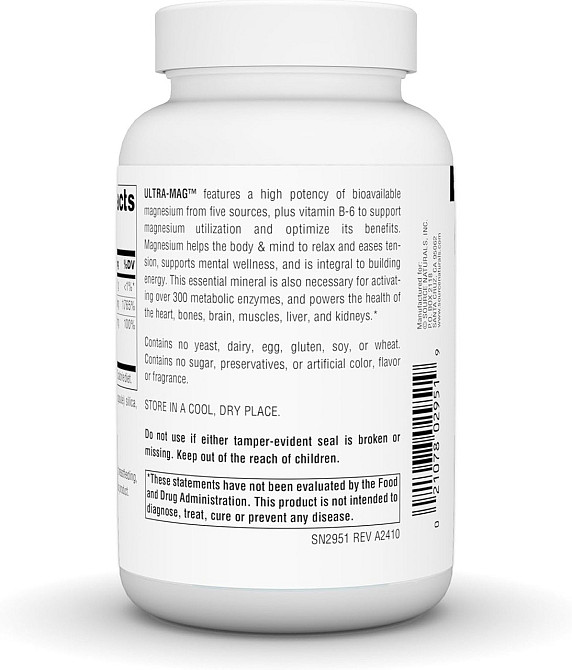 Магний для сердца и сосудов Source Naturals Ultra-Mag 90 капс Киев - изображение 3