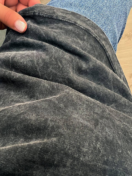 Футболка женская Coast Moda 4351 вареная тай дай с вышивкой оверсайз графит, графит, S-M Киев - изображение 14