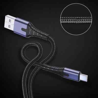 Дата кабель USB 2.0 AM to USB-C 2.0m 3A LED black Essager (EXCT-XGA0G) Винница