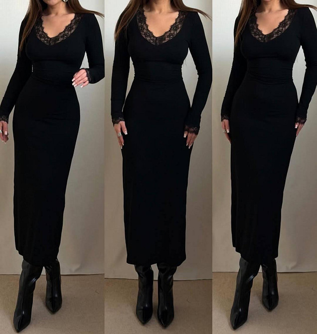 Жіноча романтична елегантна міді сукня і з мереживом віскоза Одеса - фото 2