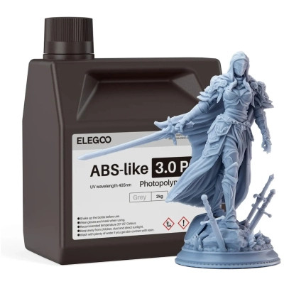 Фотополімерна смола ELEGOO Resin, ABS-like 3.0 pro 2кг, grey (50.103.0231) Вінниця - фото 1