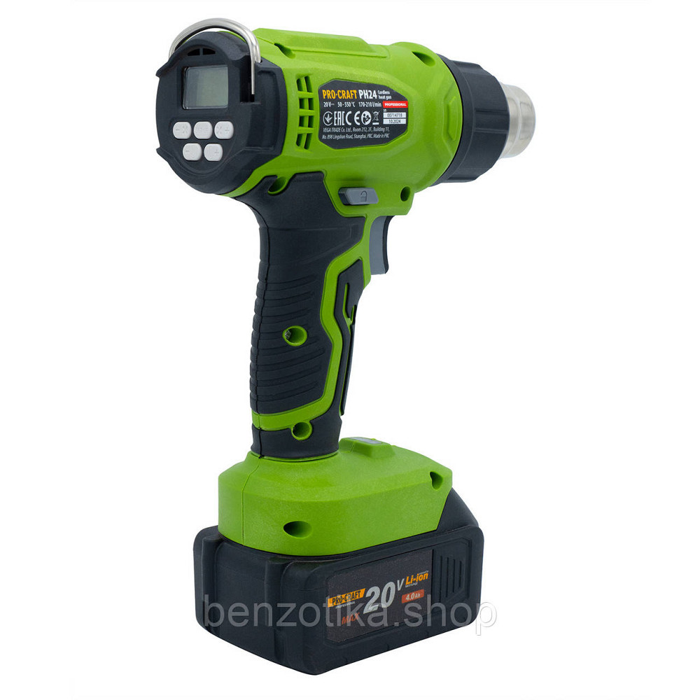 Акумуляторний фен промисловий Procraft PH24 (без акб та зп) Київ - фото 6