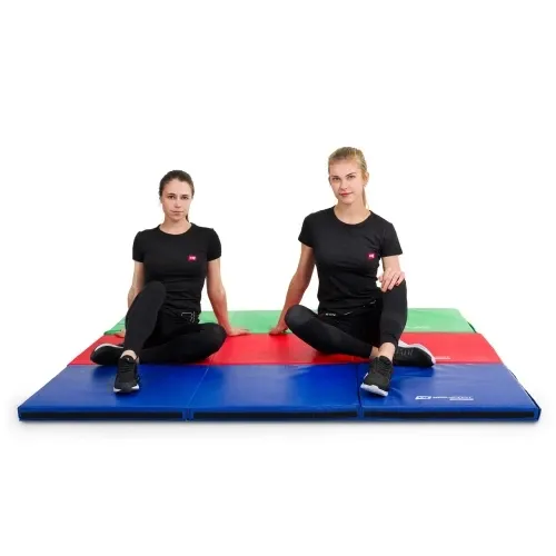 Мат гимнастический 5 см твердый с липучкой Hop-Sport 065FM красный Киев - изображение 9