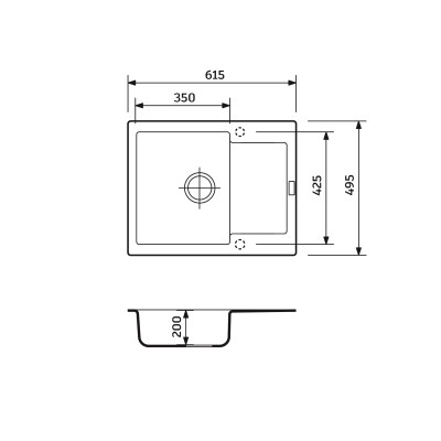 Мойка кухонная Adamant Minimal чорний + змішувач + дозатор (1824296902303) Винница - изображение 7