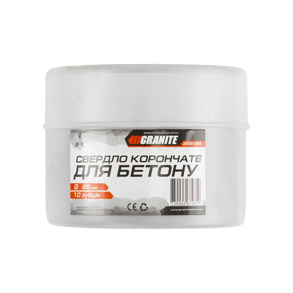 GRANITE Свердло корончате для бетону GRANITE 85 мм 10 зубців 2-08-085 Коломия - фото 4