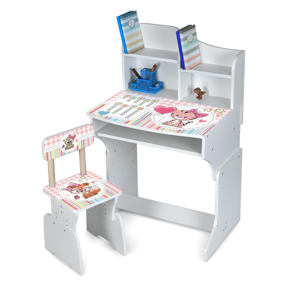 Дитяча парта M 904-5 висота 3 положення, зі стільчиком Вінниця - фото 1