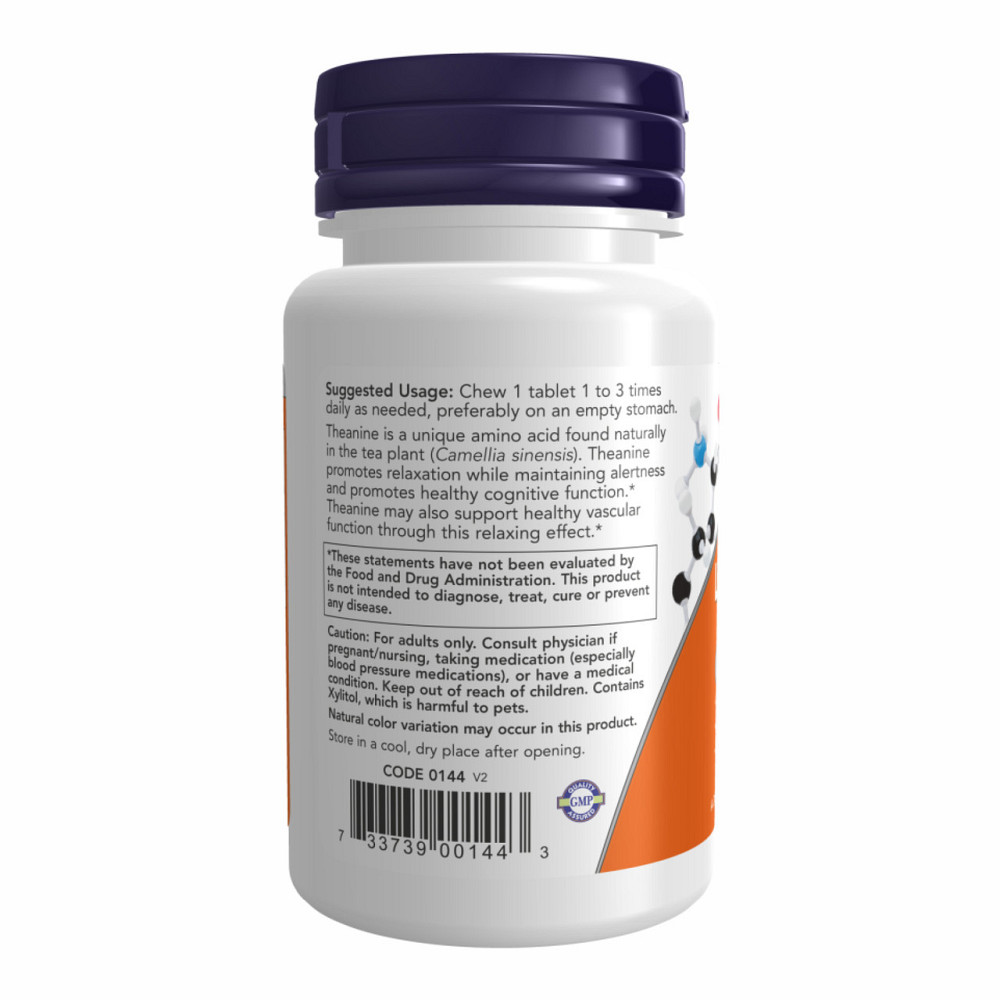 Теанин Now Foods L-Theanine 100mg Plus 90 раст капс Киев - изображение 6