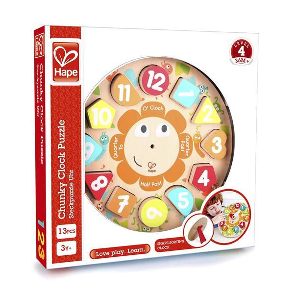 Дерев'яний пазл-сортер Hape Годинник (E1622) Харків - фото 12