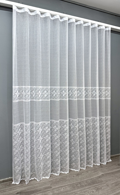 Тюль VR-Textil 1679т Преміум Жакард Білий 300х270 см (42-0691) Київ - фото 3