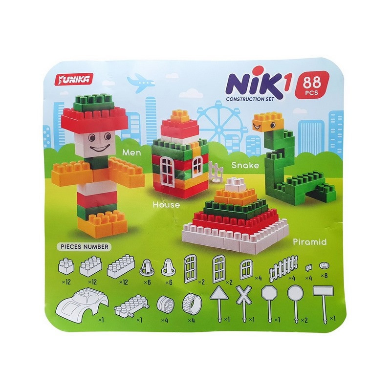 Дитячий конструктор з великими деталями "NIK-1" 71863, 88 деталей Вінниця - фото 3