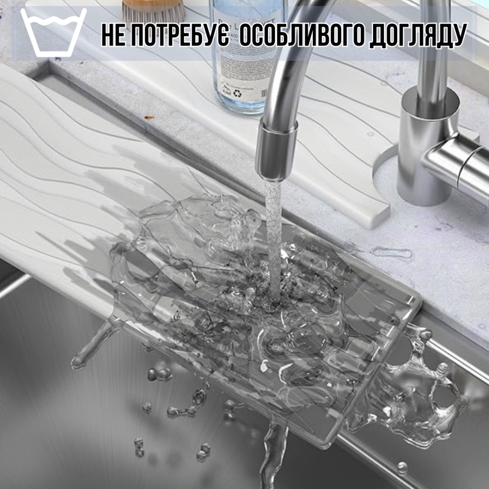 Коврик под смеситель,накладка в кухню или ванную комнату на раковину,каменный из диатомита,цвет белый Каменец-Подольский - изображение 4