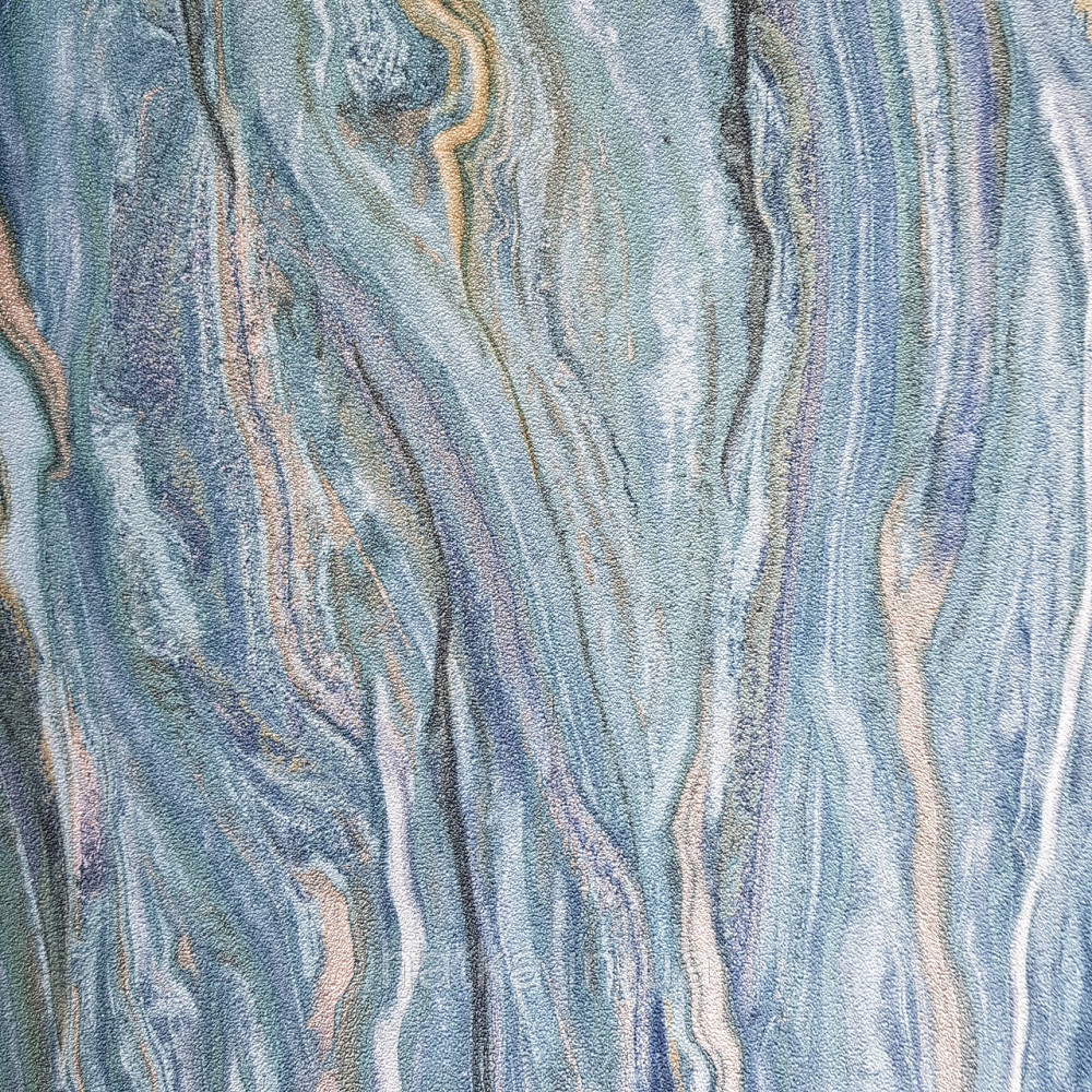 Шпалери метрові вінілові на флізелін дизайнерські Erismann Elle абстракція зріз каменю бірюзовий з золотом Київ - фото 1