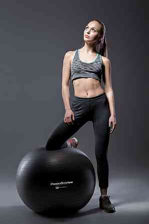 М'яч для фітнесу (фітбол) Power System PS-4011 Ø55 cm PRO Gymball Black Кам'янське