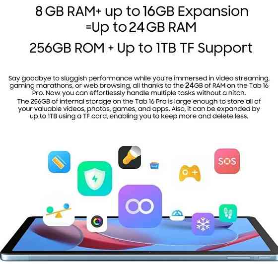 Планшет Black View Tab 16 Pro 8/256Gb. Blue LTE 7700mah,11