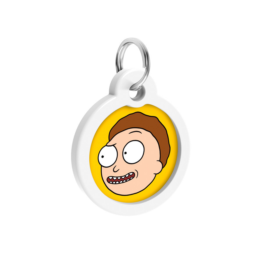 Адресник для собак і котів металевий WAUDOG Smart ID з QR-паспортом, малюнок "Рік і Морті 2", коло, Д 25 Вінниця - фото 3