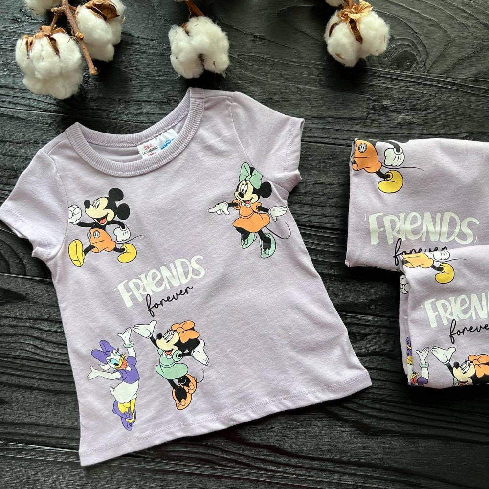 Дитяча Футболка для Дівчинки з принтом Disney LC Waikiki Бузкова 12-18міс (80-86см) Київ - фото 1