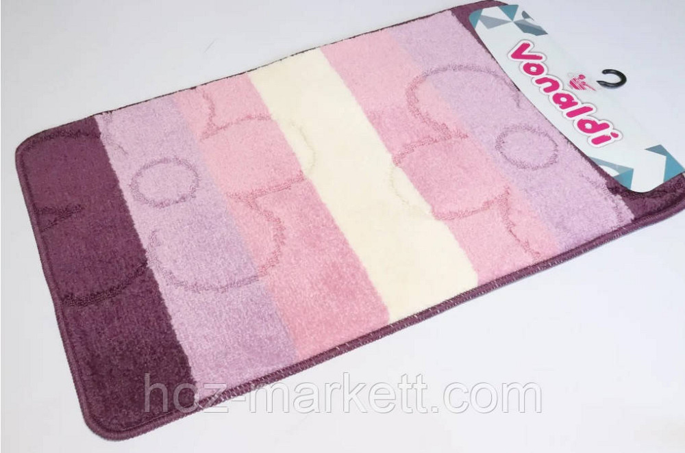 Набор ковриков в ванную комнату розовый производство Турция 80 х 50 см и 50 х 40 см Харьков - изображение 1