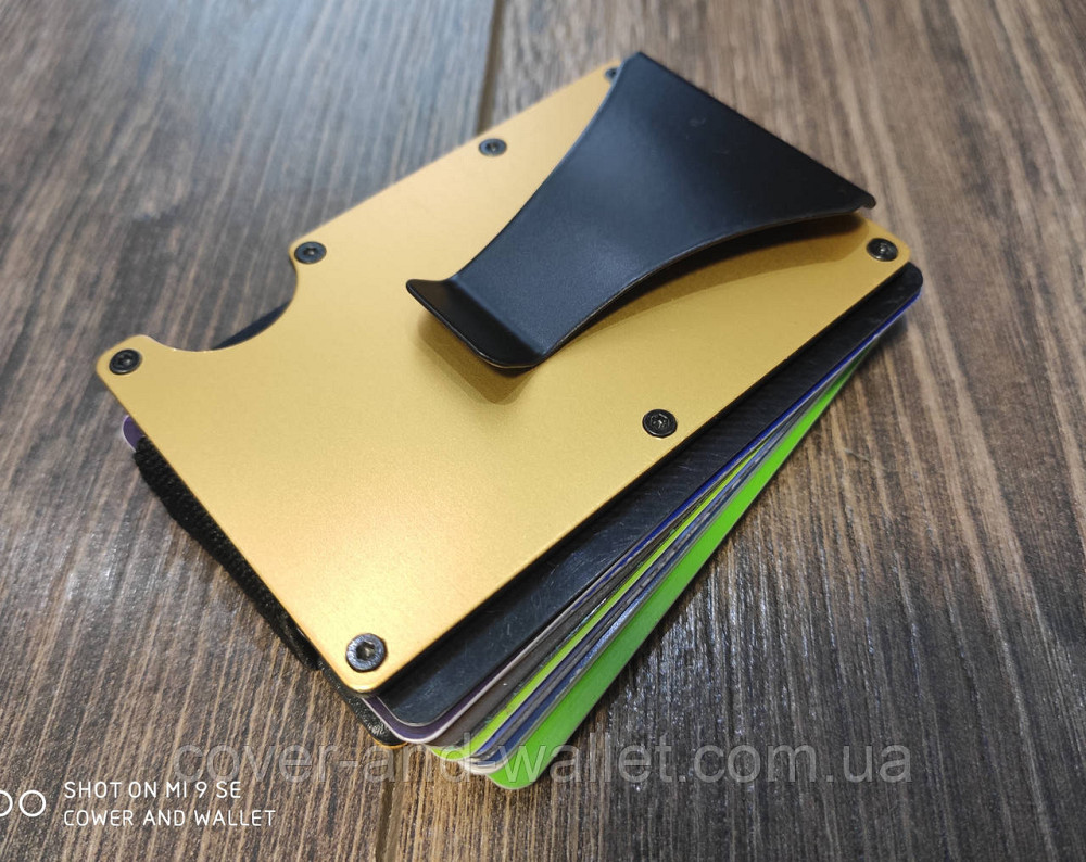 Металевий картхолдер затискач для купюр і карток Київ - фото 1