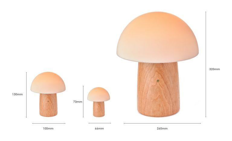 Світильник на акумуляторі Gingko Alice Mushroom Lamp Mini Білий попіл Київ - фото 6