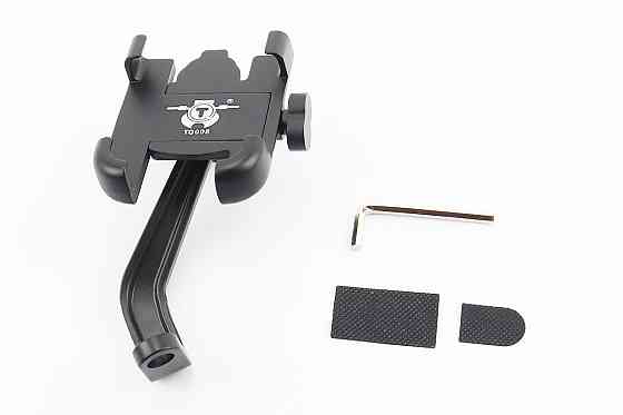 Тримач телефону на кермо металевий, кріплення під дзеркало, ширина 50-100мм регульована, тип 1 Київ