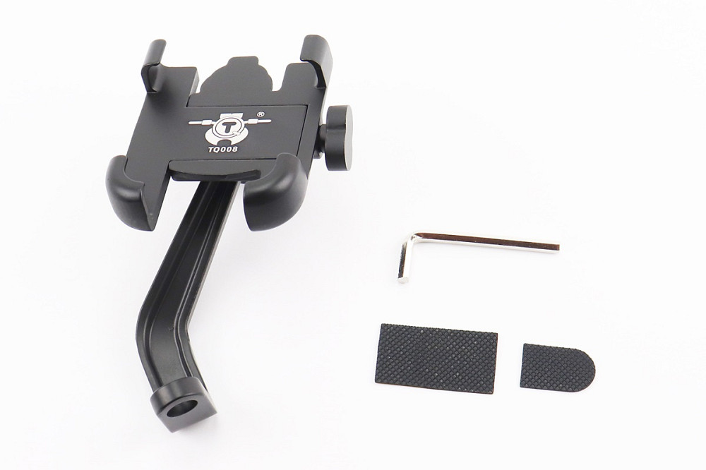 Тримач телефону на кермо металевий, кріплення під дзеркало, ширина 50-100мм регульована, тип 1 Київ - фото 1