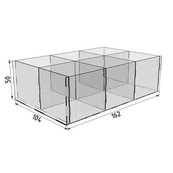 Коробка акриловая EKOSTAR 6 ячеек 162х110х50 Киев