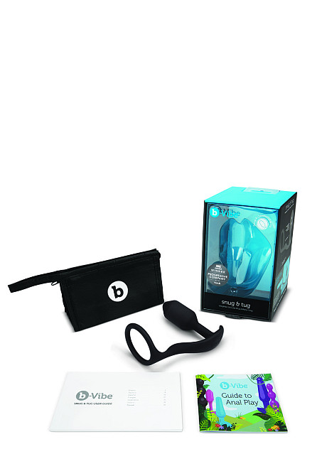 Анальная пробка с эрекционным кольцом Snug & Tug B-Vibe, силиконовая, черная Sex Aura Киев - изображение 6