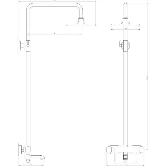 Душова система Globus Lux Termostatic R GLA-0041T-BB (000021954) Київ