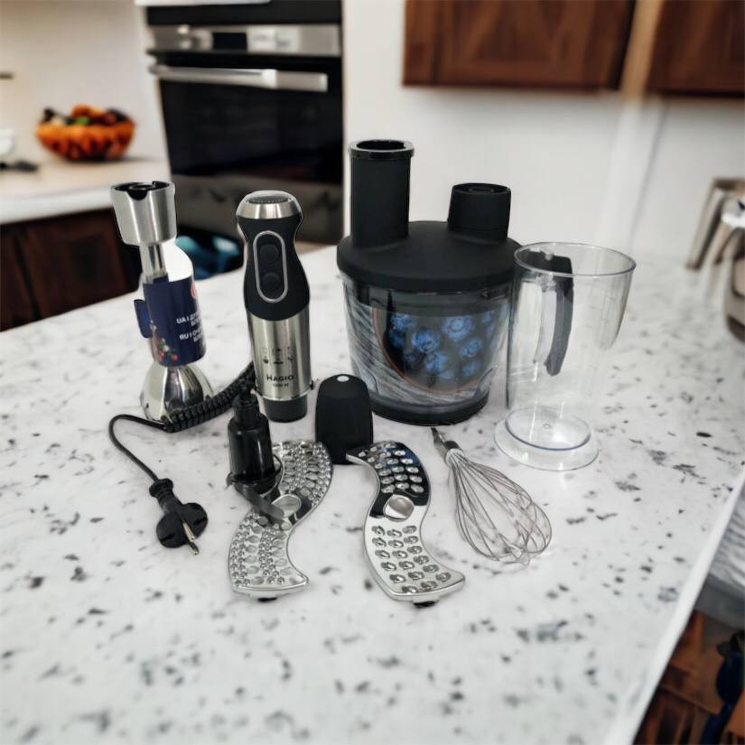 Блендер кухонний занурювальний для кухні, Потужний блендер для приготування коктейлів і смузі MB-46 Львів - фото 17