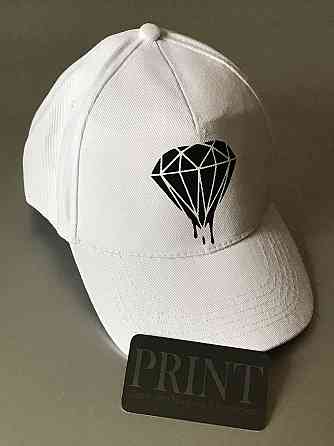 Біла бавовняна Кепка/Бейсболка з ДІАМАНТОМ Чернівці
