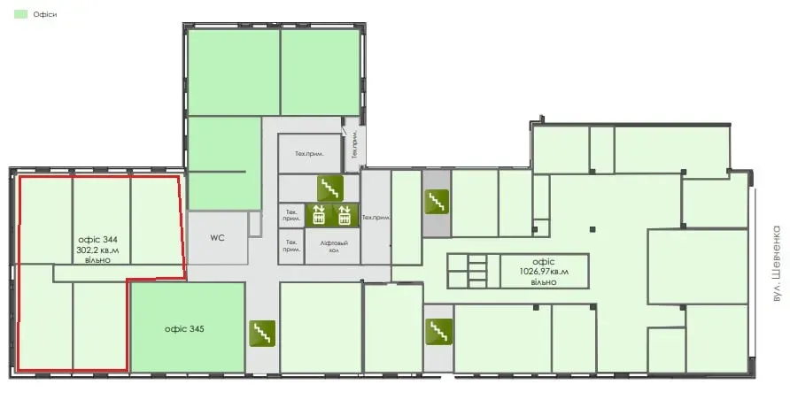 Офіс з гарним ремонтом, 3 поверх Самий центр міста (вул Шевченка) Зручне планування, просторі кімнат Дніпро - фото 17