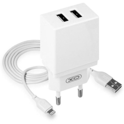 Зарядний пристрій XO L75 2USB/2.4A + Lightning White (XO-L75-L) Вінниця - фото 1