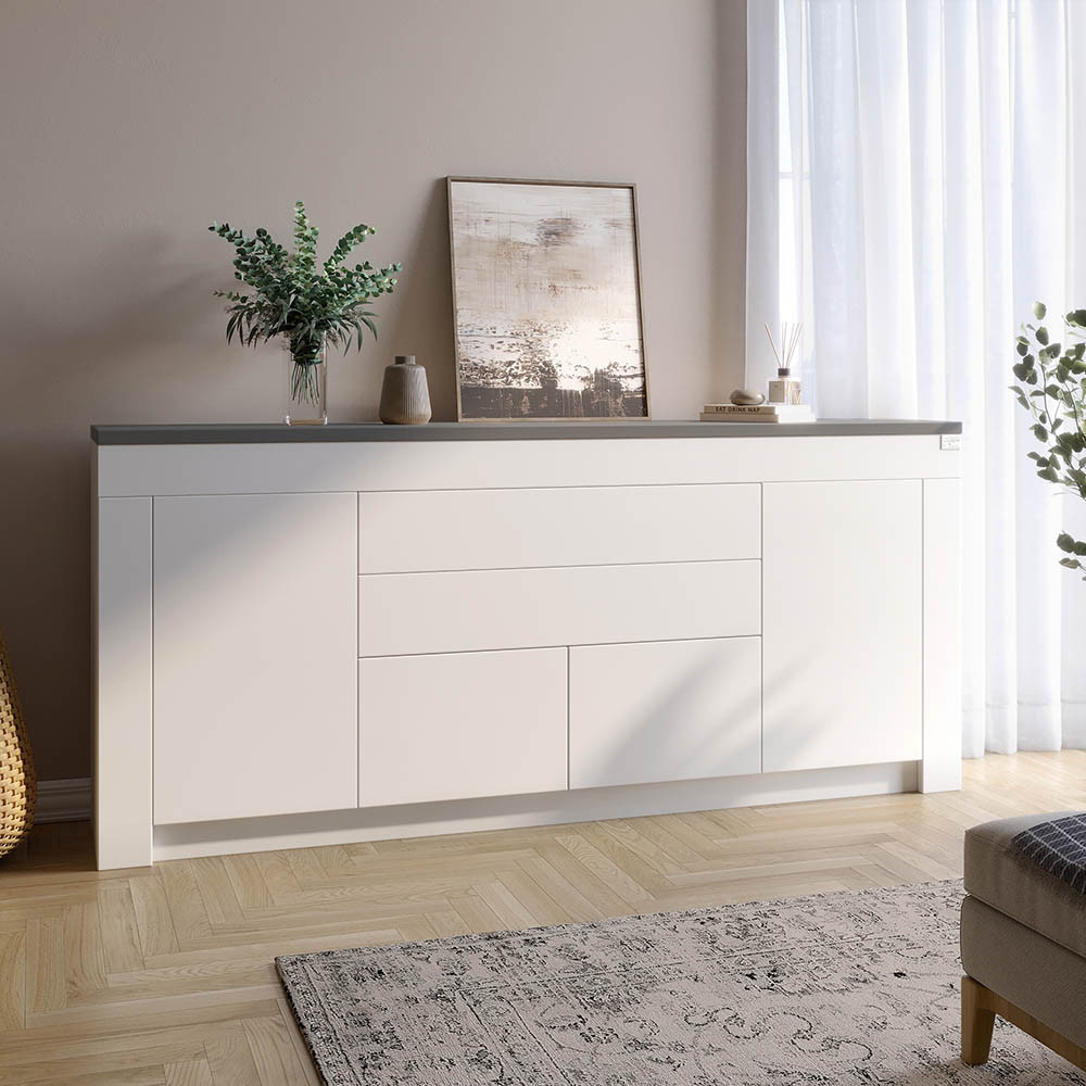 Великий комод LION Ларрі-2 Нiмфея альба/Антрацит (LION-041057) ТОП Львів - фото 1