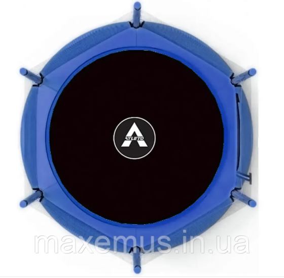 Детский батут с защитной сеткой Atleto 152 см (Синий) для дома и улицы (до 60 кг) Мостиска