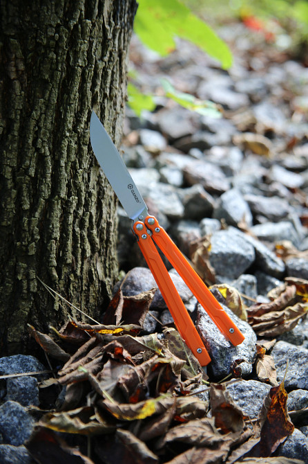 Нiж-метелик (балiсонг) Ganzo G766-OR Київ - фото 14