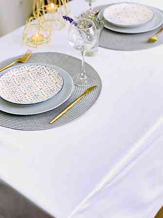 Ecotton Скатертина Ecotton DUCK 170х220 см водовідштовхувальна біла White 23128 Киев