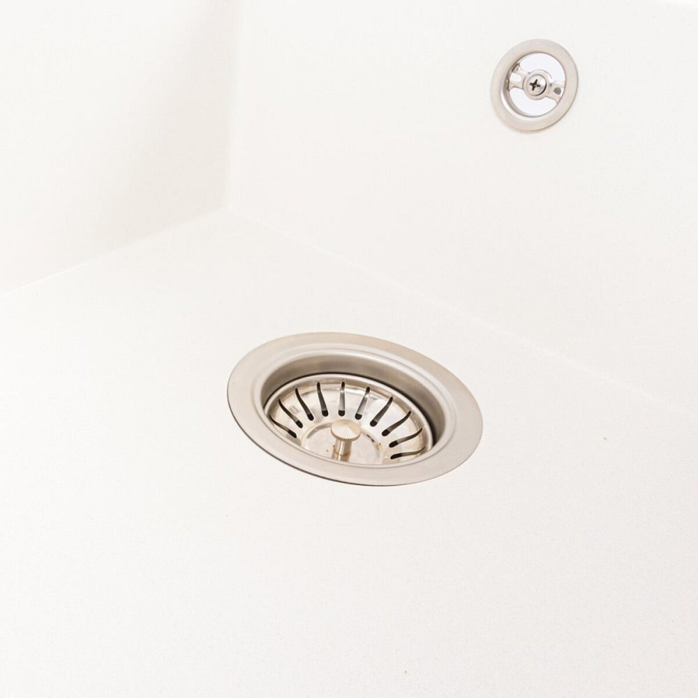 Гранітна мийка для кухні VALESO AZURIT 7950 матова Білосніжна Коломыя - изображение 5