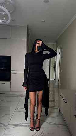 Жіноча елегантна романтична мініплаття з мікродайвінгу Чорний, 44/46 Одеса