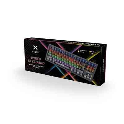 Клавиатура Vinga KBGM-110 87 key LED Blue Switch USB Black (KBGM-110 Black) Винница