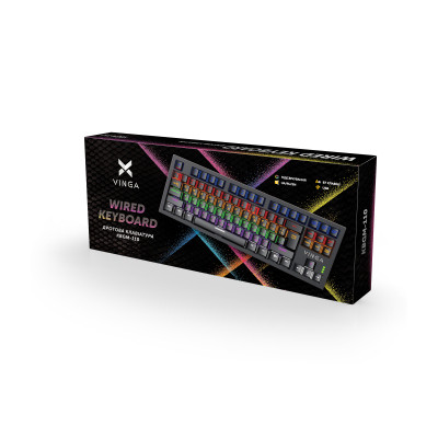 Клавіатура Vinga KBGM-110 87 key LED Blue Switch USB Black (KBGM-110 Black) Вінниця - фото 4