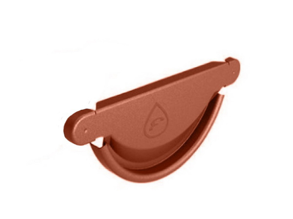 Заглушка желоба водосточной системы Budmat Flamingo 125\90 Кирпичный Львов - изображение 1