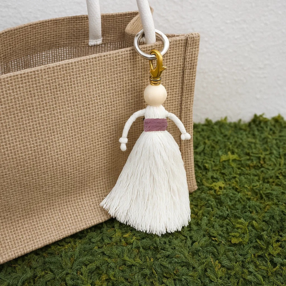 Набор макраме для рукоделия и плетения брелока 