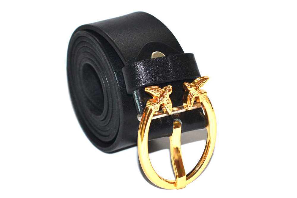 Шкіряний ремінь жіночий чорний 1100х35 мм Одеса - фото 3