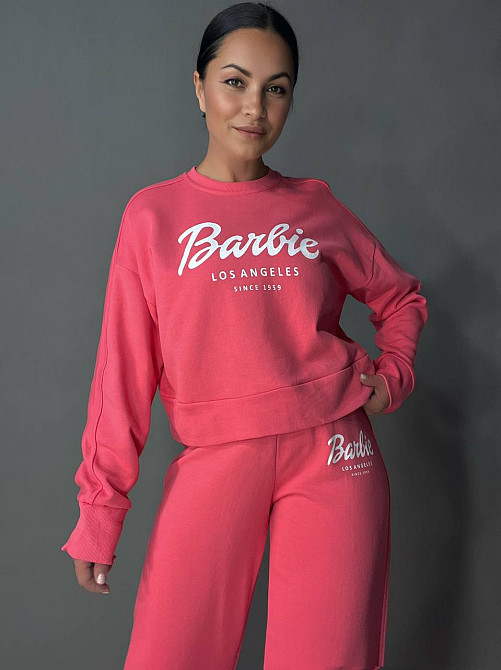 Костюм женский Quzen 485-485 Barbie оверсайз свитшот и брюки палаццо розовый, розовый, S Киев - изображение 12