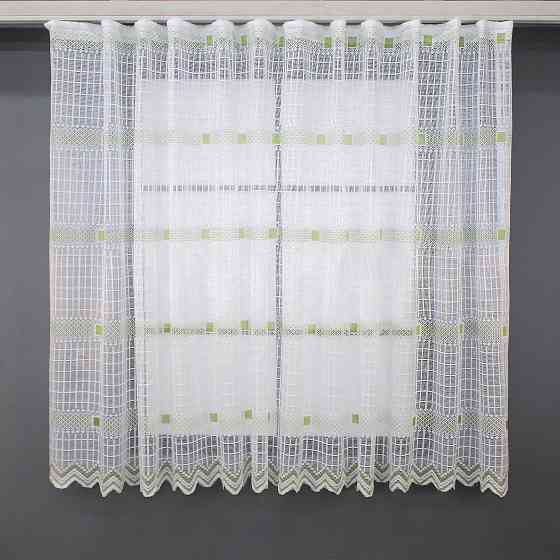Тюль VR-Textil 1230т Juli Сітка Білий з зеленим 300х150 см (40-132) Київ