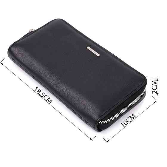 Практичний жіночий гаманець на одне відділення із зернистої натуральної шкіри Tony Perotti 20863_1 (3622 nero) Чорний Київ