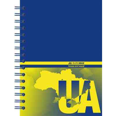 Блокнот Buromax spiral side, А6, 96sheets, square, UKRAINE (assorted) (BM.2422) Винница