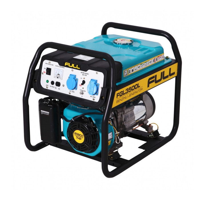 Генератор бензиновый FGL 3500L, 1-фазный 230V, 50Hz, 3.5kVA/2.8kW, бак 17 л, расход 1.3 л/ч, пуск: ручной, охл.: воздушный, Киев - изображение 1