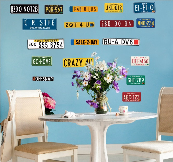 Виниловая наклейка на стену Номера авто Киев - изображение 5